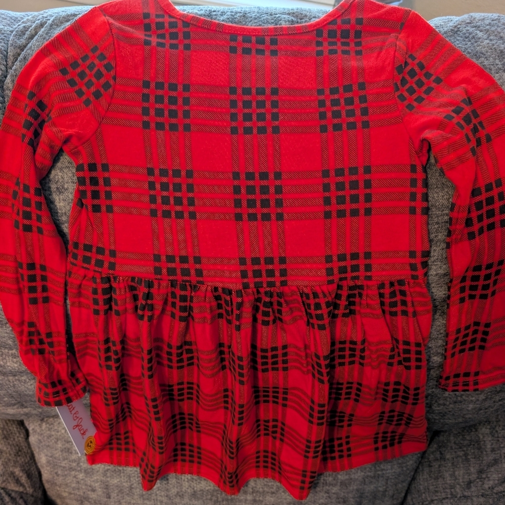 Red Plaid Toddler Dress